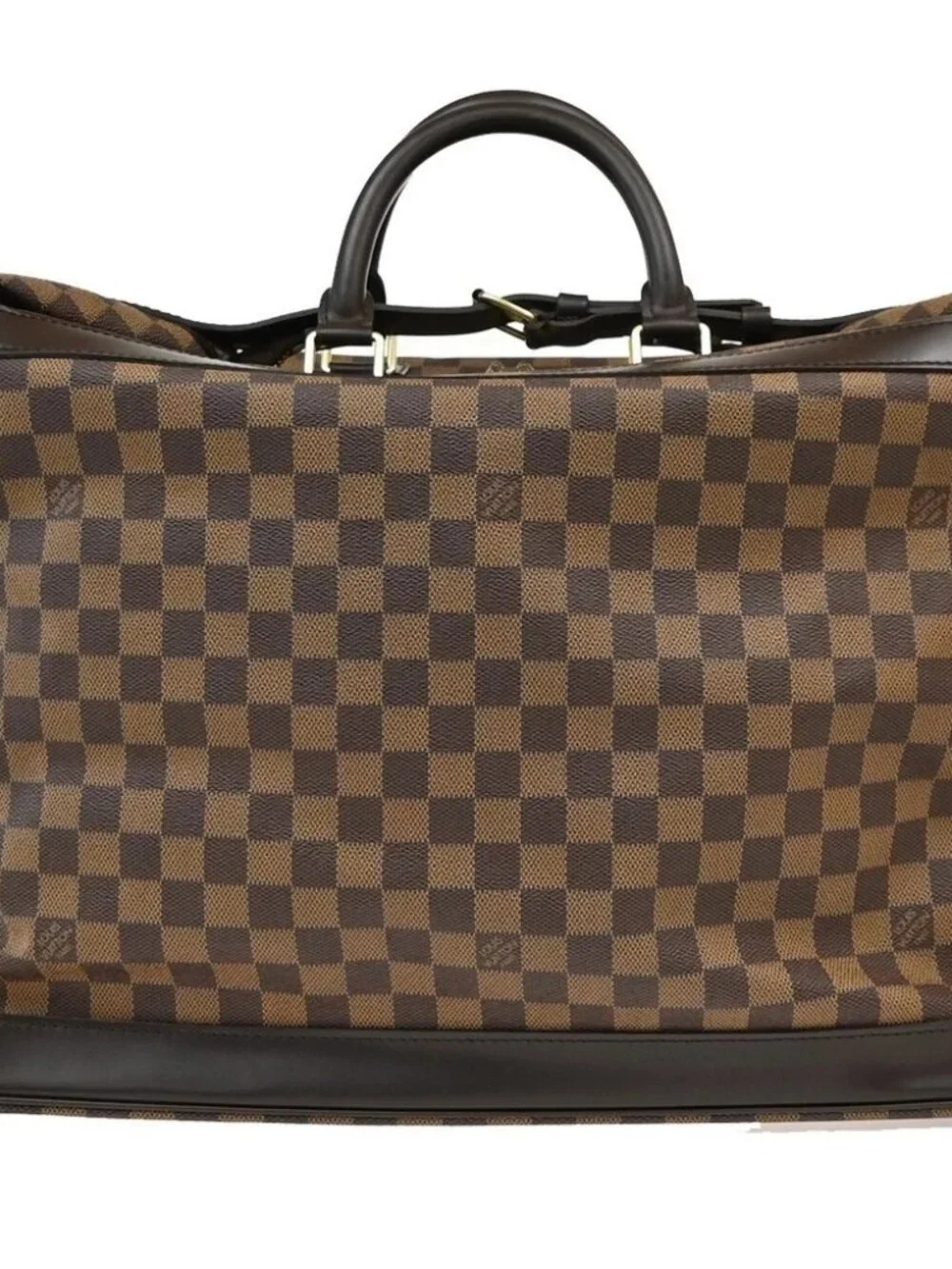 LOUIS VUITTON Grimaud Travel Hand Bag Damier Ebene Leather Brown